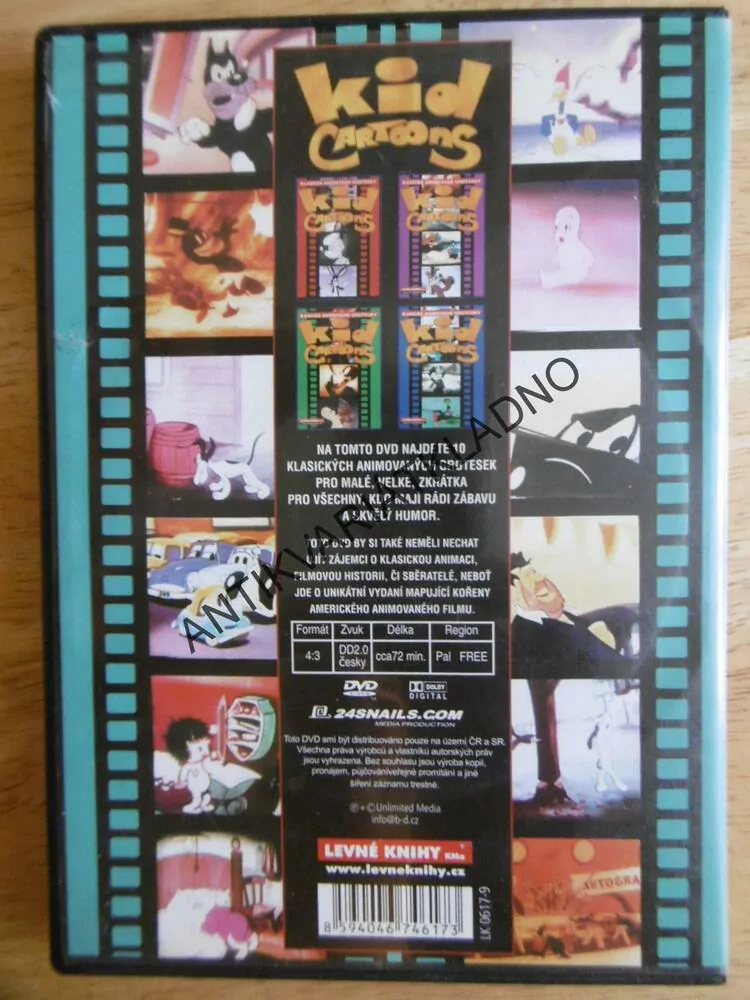 KID CARTOONS, KLASICKÉ ANIMOVANÉ GROTESKY, DVD FILM