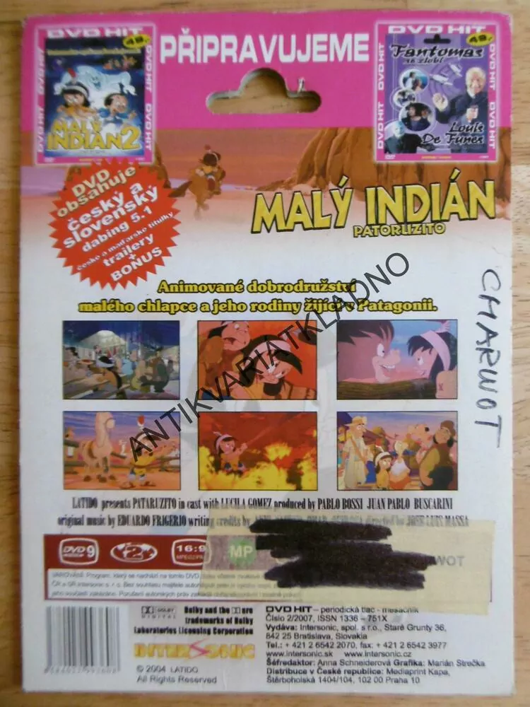 MALÝ INDIÁN PATORUZITO, DVD FILM 