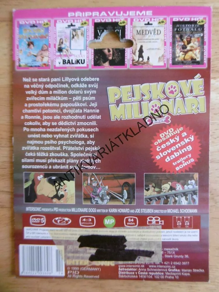 PEJSKOVÉ MILIONÁŘI, DVD FILM 