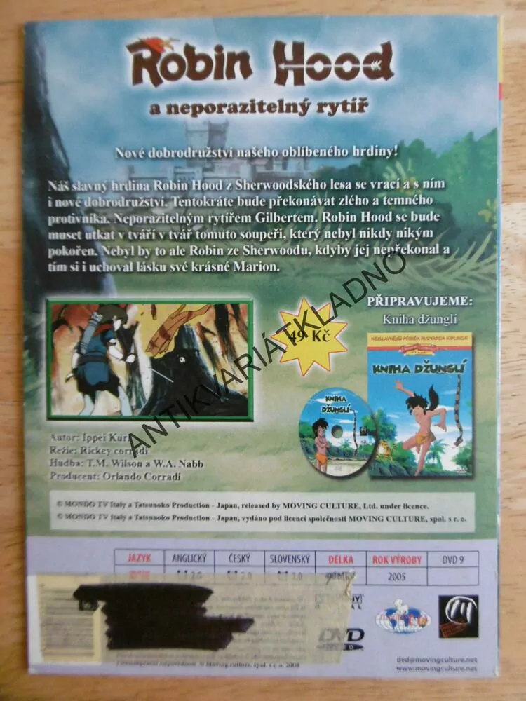 ROBIN HOOD A NEPORAZITELNÝ RYTÍŘ, DVD FILM