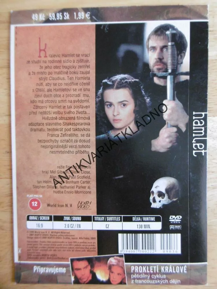 HAMLET, DVD FILM 