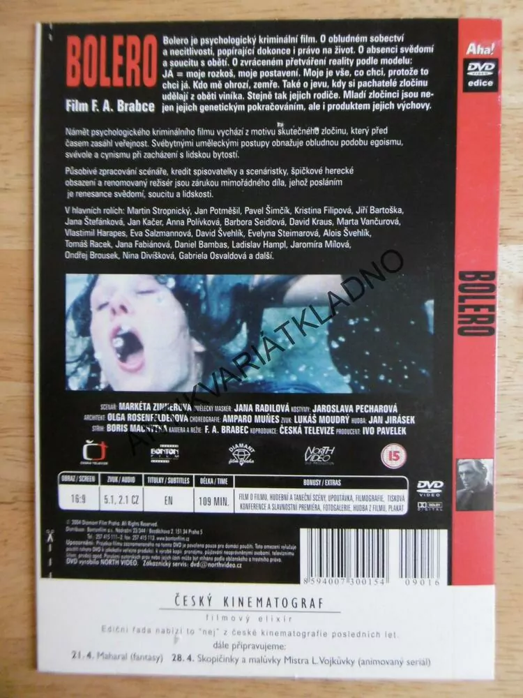 BOLERO, DVD FILM  ČR