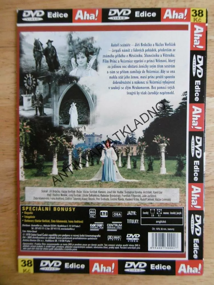 PRINC A VEČERNICE, DVD FILM POHÁDKA