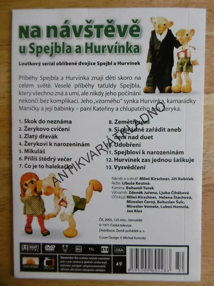 NA NÁVŠTĚVĚ U SPEJBLA A HURVÍNKA, DVD FILM POHÁDKA