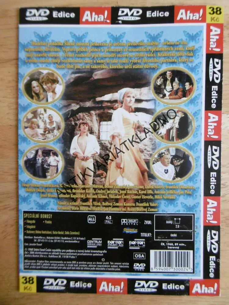 ŠÍLENĚ SMUTNÁ PRINCEZNA, DVD FILM  ČR