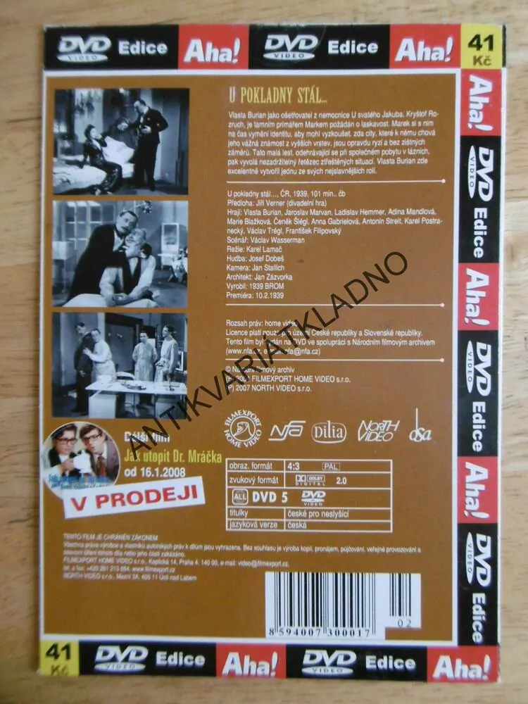 U POKLADNY STÁL, DVD FILM  ČR