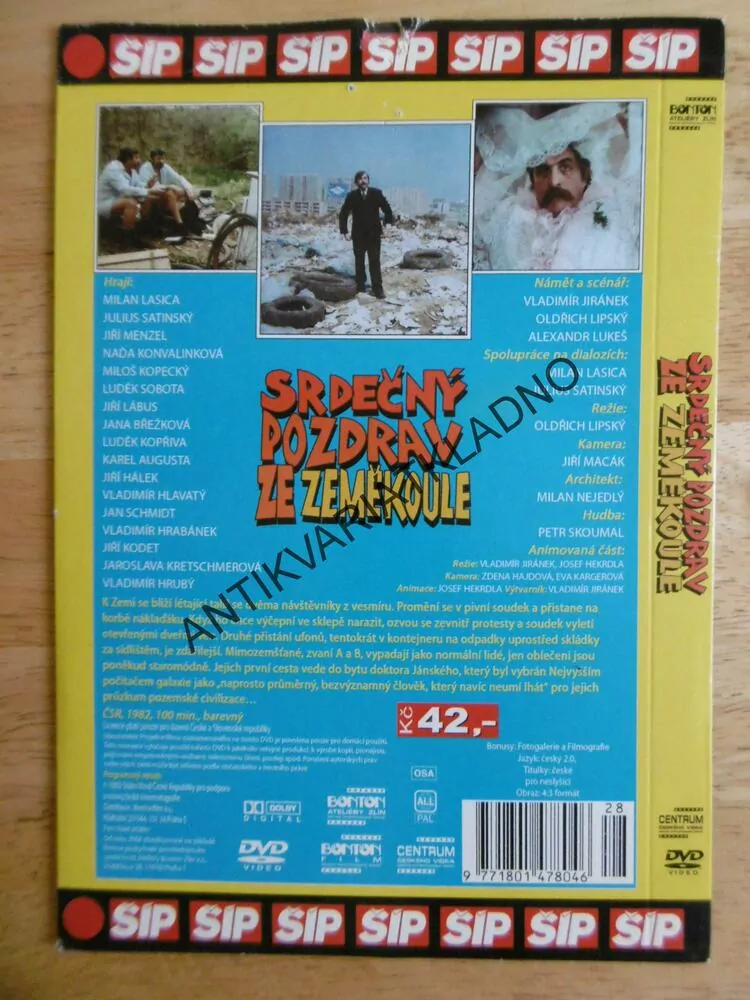 SRDEČNÝ POZDRAV ZE ZEMĚKOULE, DVD FILM ČR