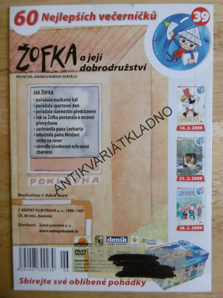 ŽOFKA A JEJÍ DOBRODRUŽSTVÍ, DVD FILM