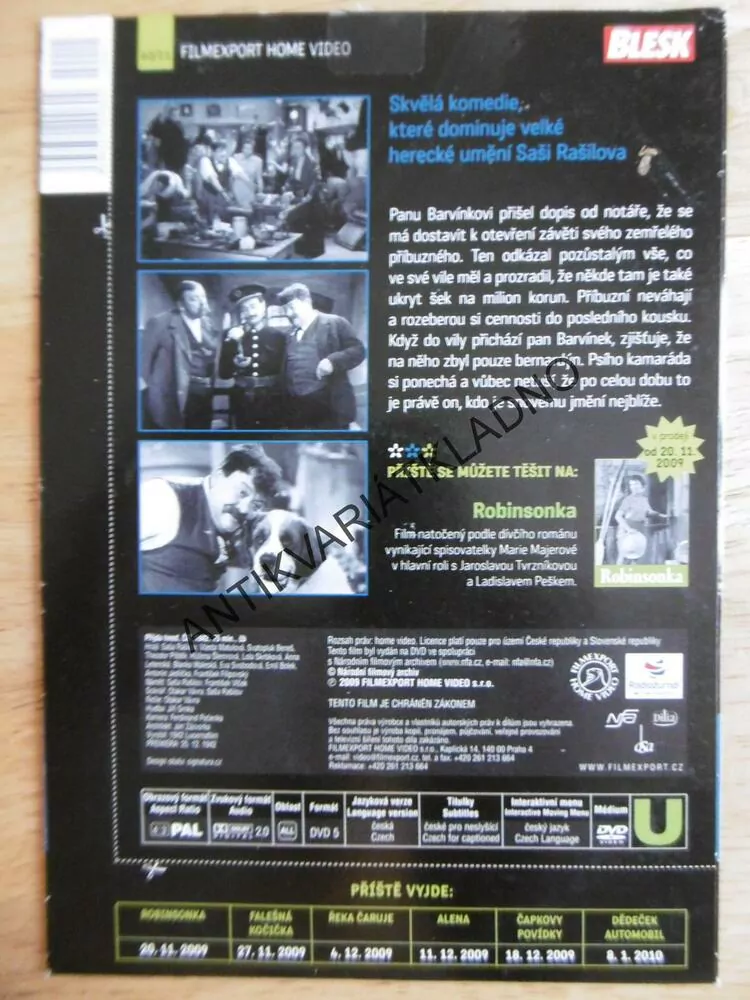 PŘIJDU HNED, DVD FILM