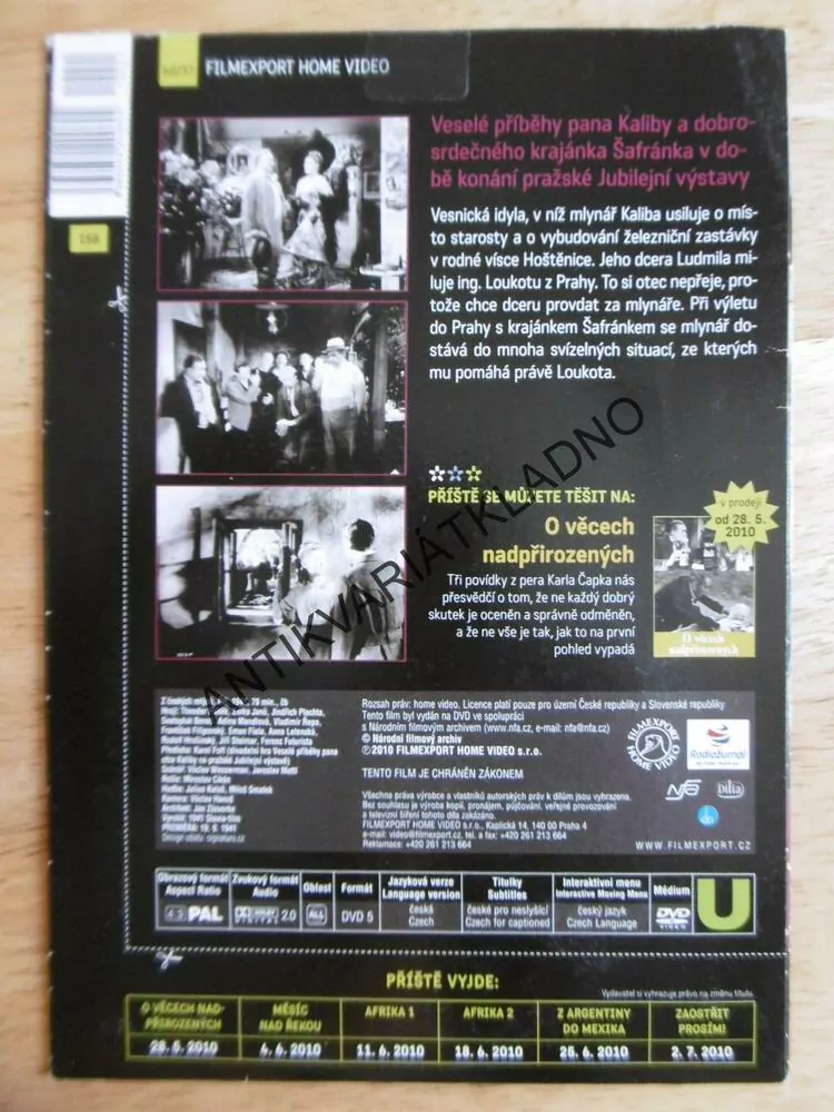Z ČESKÝCH MLÝNŮ, DVD FILM