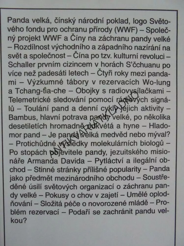 POSLEDNÍ PANDA, G.B.SCHALLER