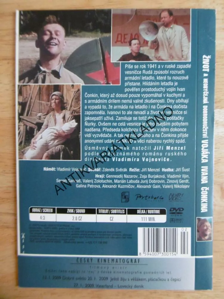ŽIVOT A NEOBYČEJNÁ DOBRODRUŽSTVÍ IVANA ČONKINA, DVD FILM