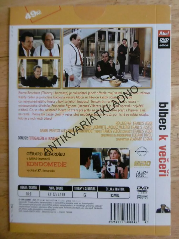 BLBEC K VEČEŘI, DVD FILM