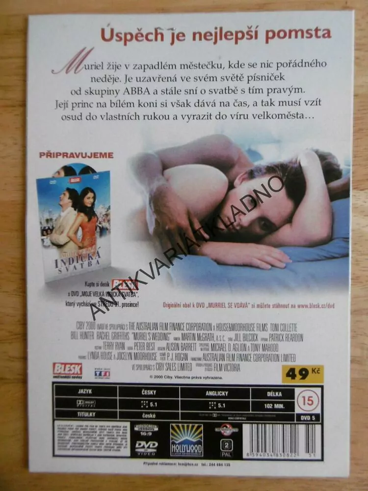 MURIEL SE VDÁVÁ, DVD FILM