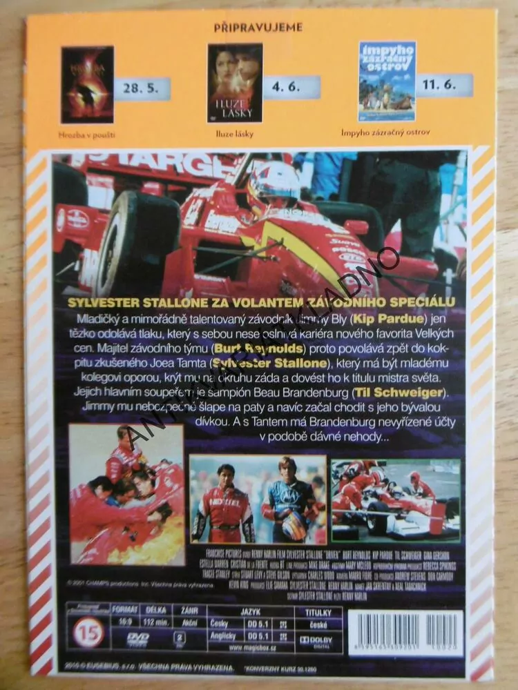 FORMULE!, STALLONE, DVD FILM