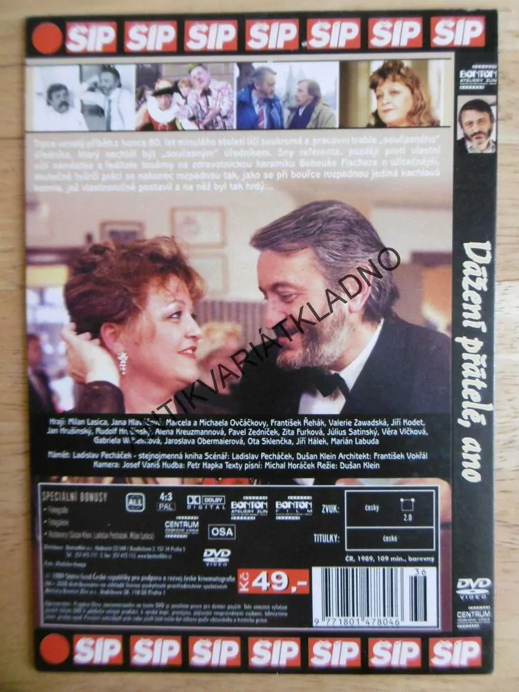 VÁŽENÍ PŘÁTELÉ, ANO, DVD FILM 