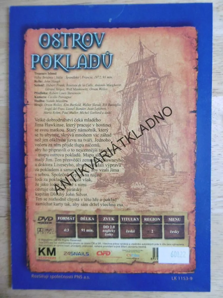OSTROV POKLADŮ, DVD FILM 