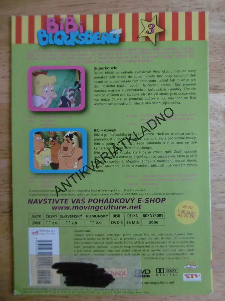 BIBI BLOCKSBERG 3., SUPERLOUZLO, BIBI V DŽUNGLI, DVD FILM
