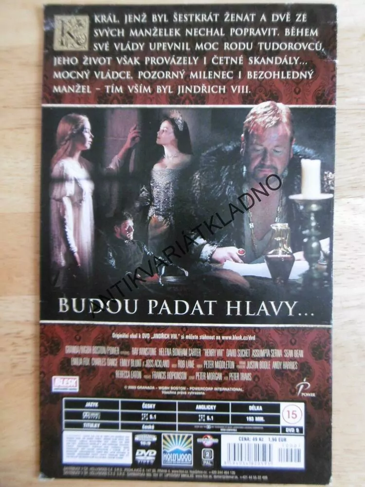 JINDŘICH VIII., DVD FILM