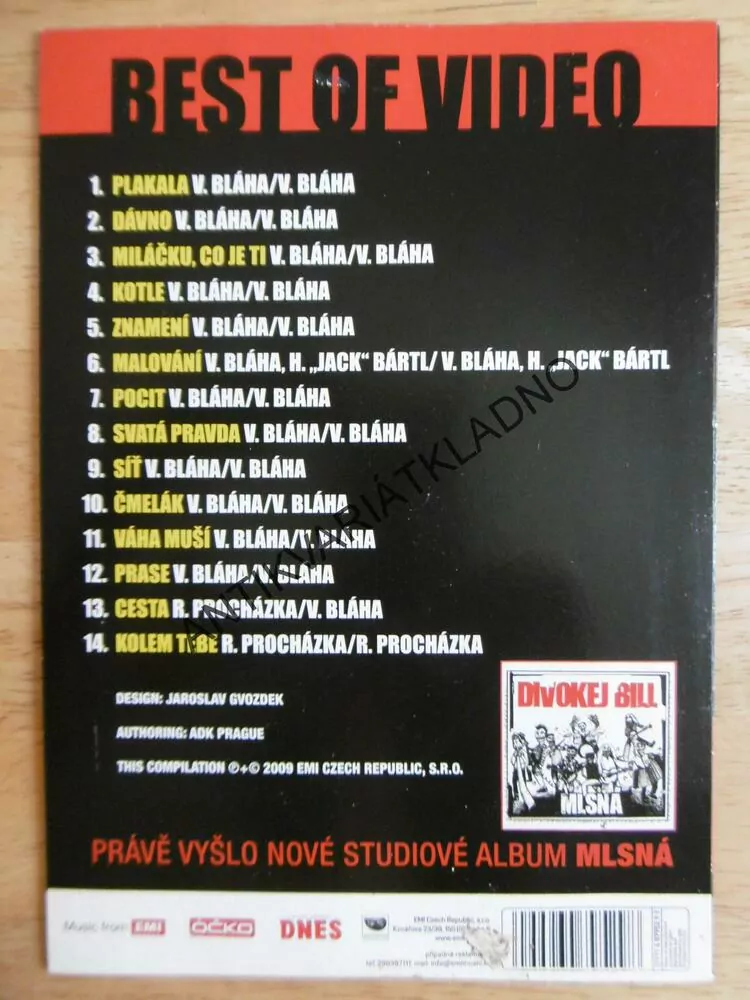 DIVOKEJ BILL, BEST OF VIDEO, VIDEO KLIPY, DVD FILM 
