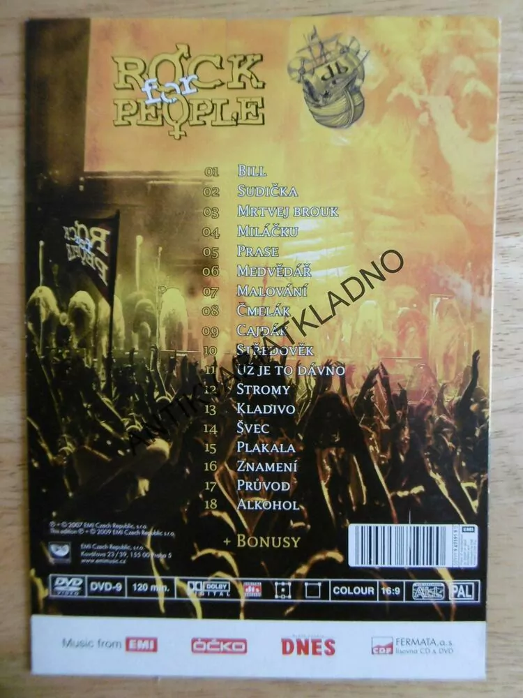 DIVOKEJ BILL, ROCK FOR PEOPLE, DVD FILM