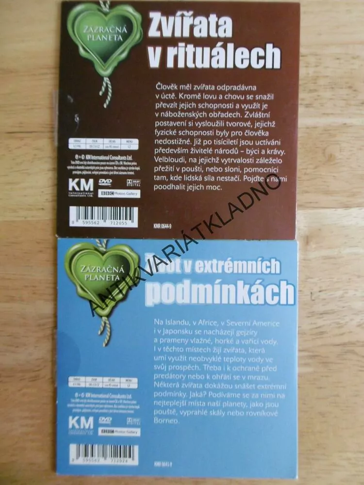 ZVÍŘATA V RITUÁLECH, ŽIVOT V EXTRÉMNÍCH PODMÍNKÁCH, ZÁZRAČNÁ PLANETA, DVD FILM DOKUMENT