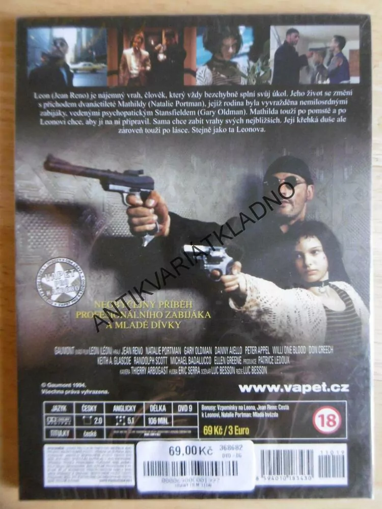LEON, JEAN RENO, DVD FILM 