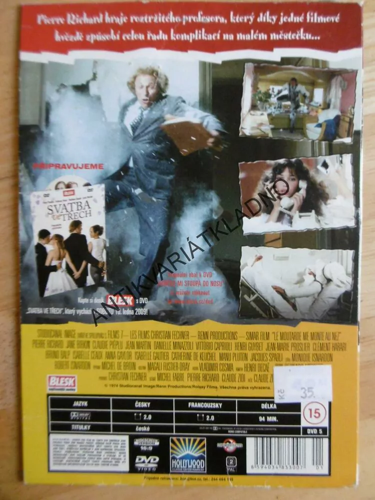 HORČICE MI STOUPÁ DO NOSU, PIERRE RICHARD, DVD FILM