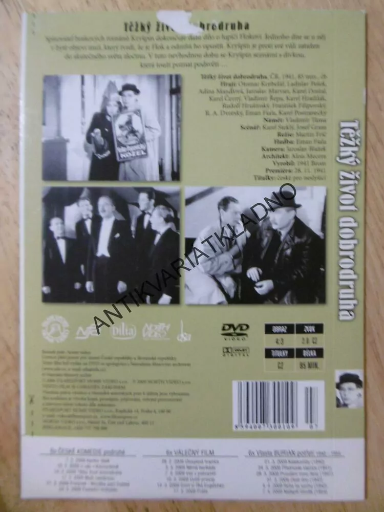 TĚŽKÝ ŽIVOT DOBRODRUHA, PEŠEK, DVD FILM