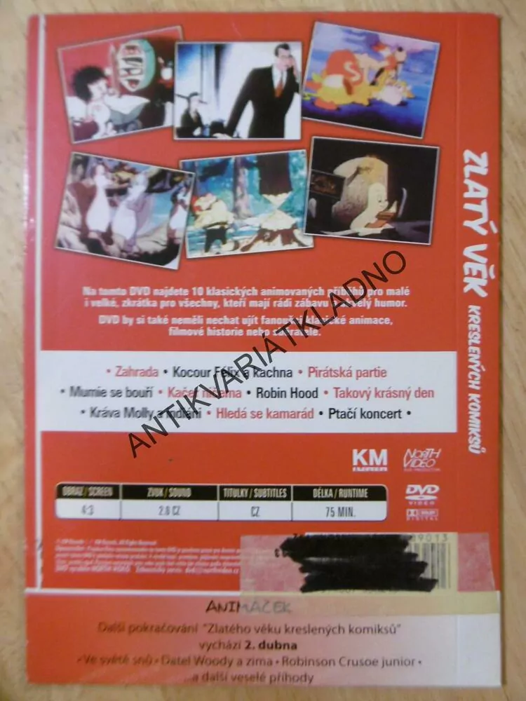 ZLATÝ VĚK KRESLENÝCH KOMIKSŮ, ANIMÁČEK, DVD FILM