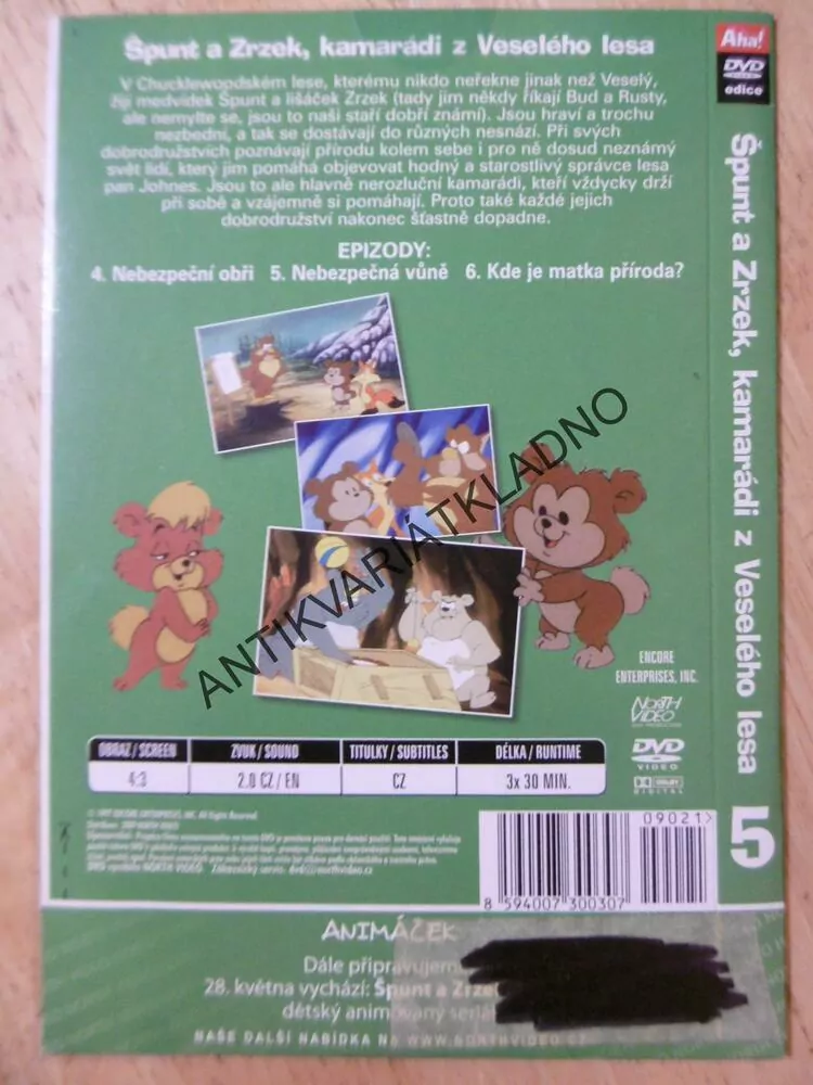 ŠPUNT A ZRZEK, KAMARÁDI Z VESELÉHO LESA 5., DVD FILM