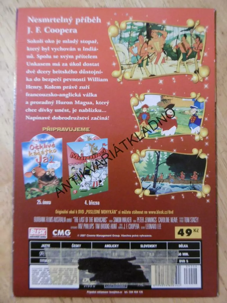POSLEDNÍ MOHYKÁN, DVD FILM