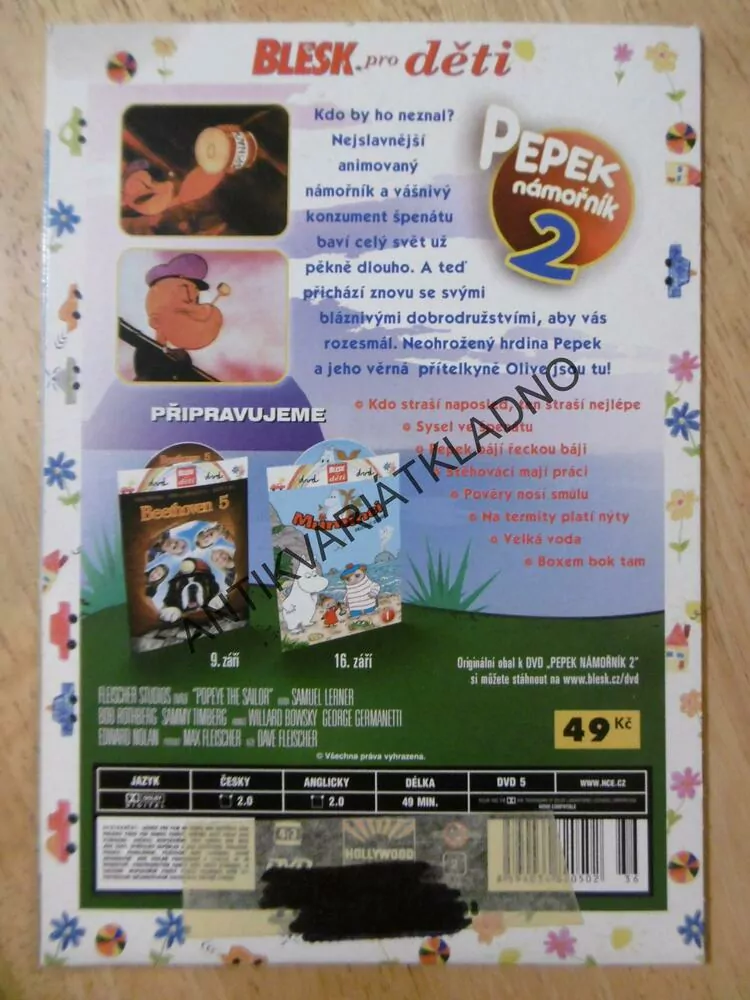 PEPEK NÁMOŘNÍK, 2., DVD FILM