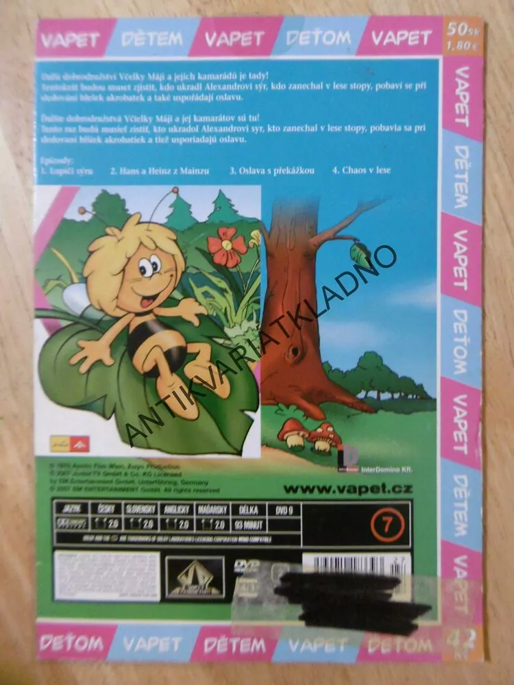 VČELKA MÁJA, LUPIČ SÝRU, DVD FILM