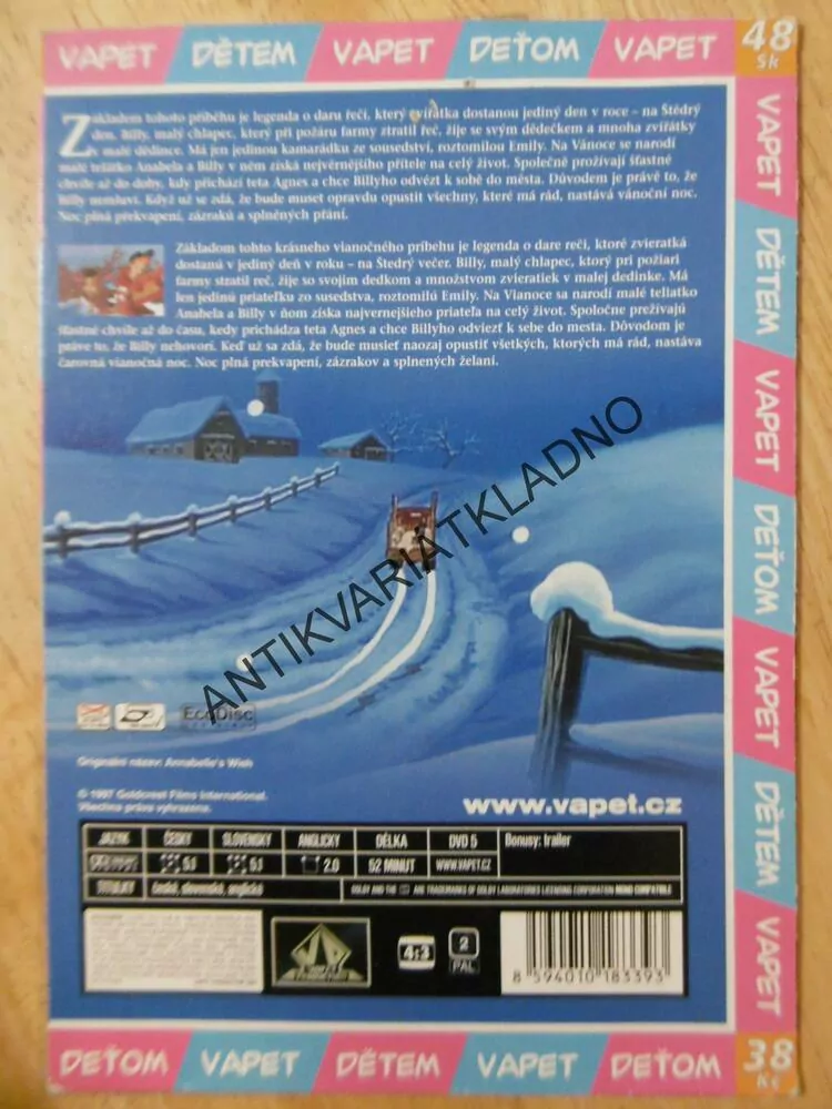 ANABELA, VÁNOČNÍ PŘÁNÍ, DVD FILM