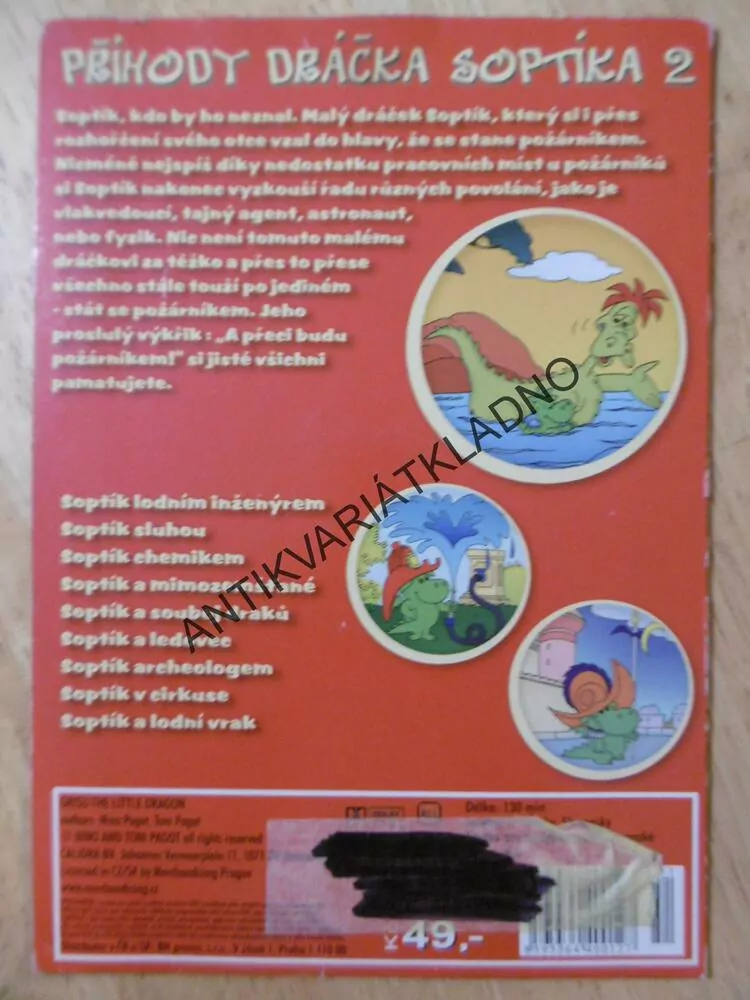 SOPTÍK, PŘÍHODY DRÁČKA SOPTÍKA 2., DVD FILM