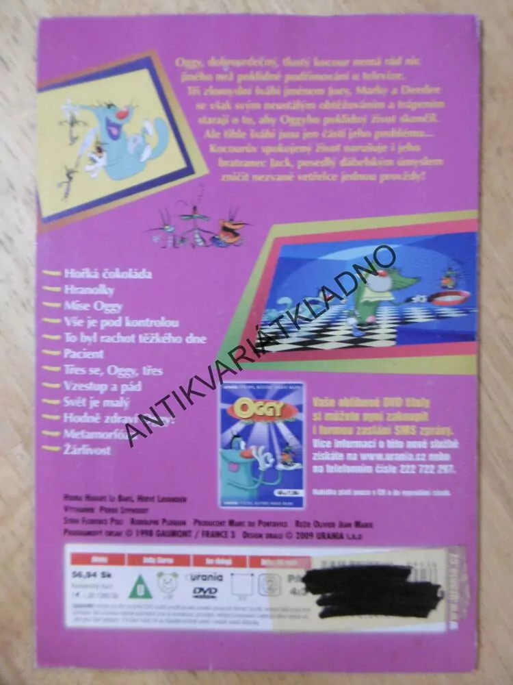 OGGY, HOŘKÁ ČOKOLÁDA, DVD FILM 