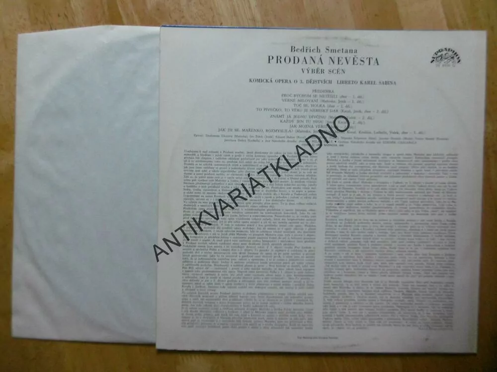 BEDŘICH SMETANA, PRODANÁ NEVĚSTA