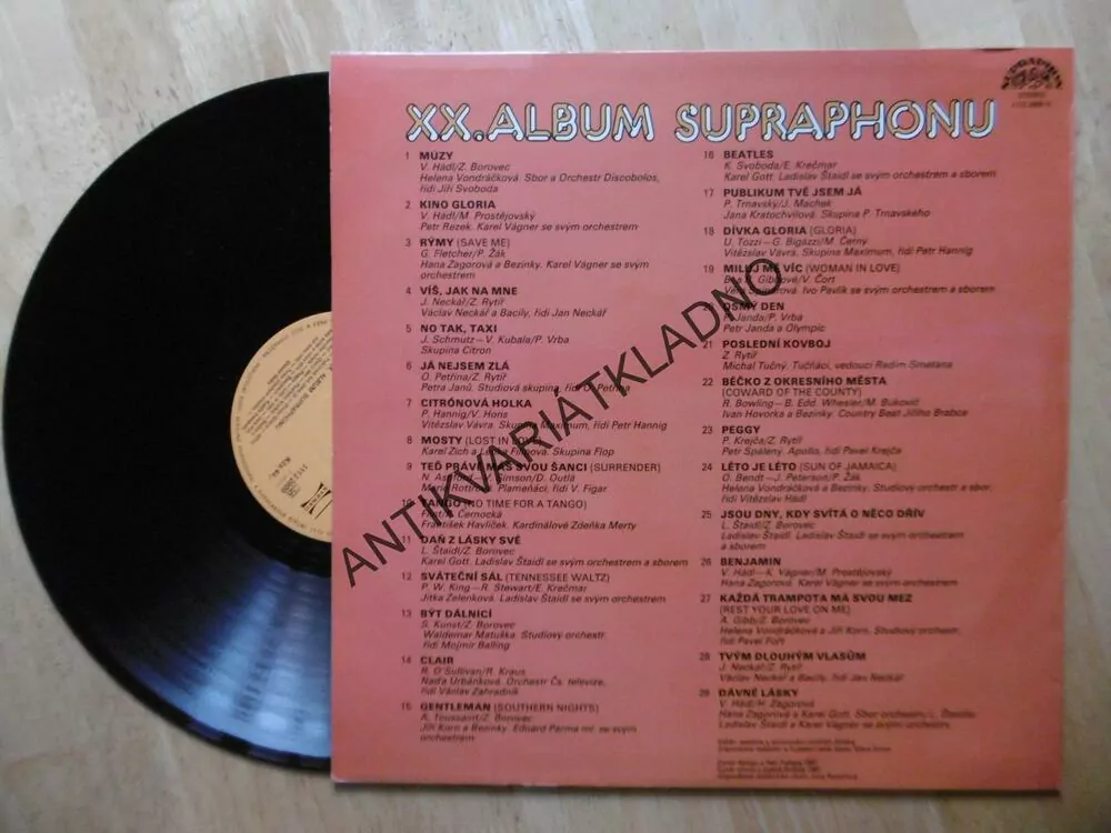 XX. ALBUM SUPRAPHONU, KAREL GOTT, ZAGOROVÁ, VONDRÁČKOVÁ, MATUŠKA, NECKÁŘ, TUČNÝ, AJ.