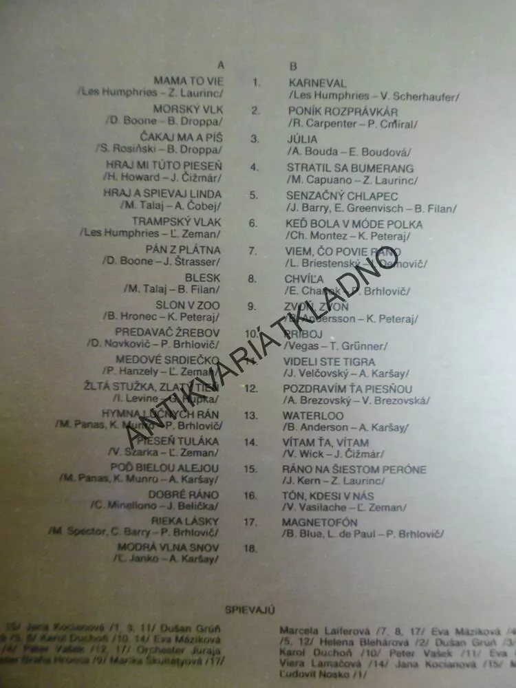 OPUS ´74, NEJLEPŠIE MELODIE ROKA,
