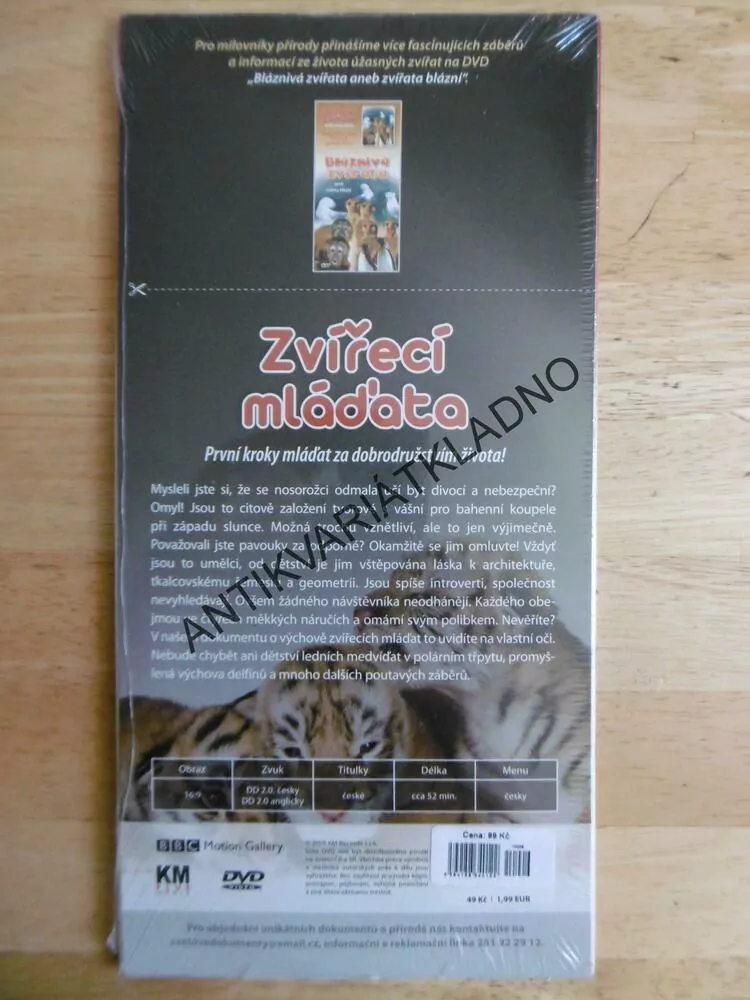 ŽIVOT V DIVOČINĚ, 4X DVD FILM DOKUMENT