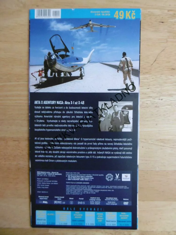 OBJEVNÉ LETY, ODTAJNĚNÉ ARCHIVY NASA,DVD FILM DOKUMENT