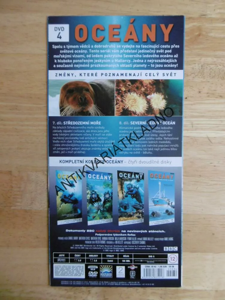 OCEÁNY, TAJEMNÉ A NEBEZPEČNÉ HLUBINY, DVD FILM DOKUMENT