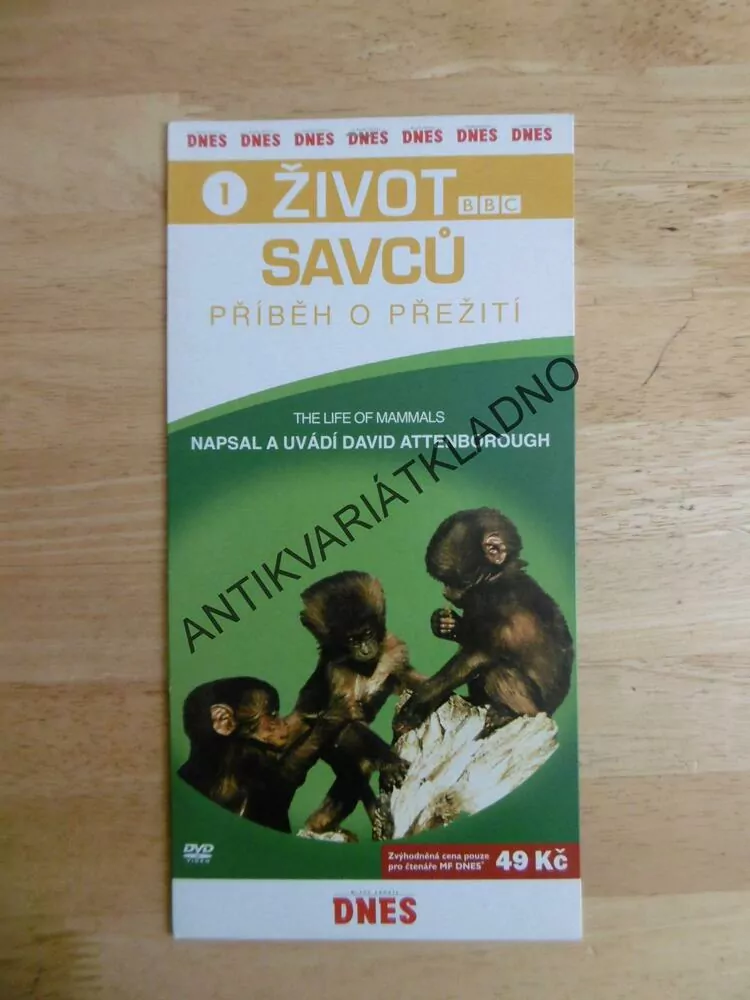 ŽIVOT SAVCŮ, PŘÍBĚH O PŘEŽITÍ 1., BBC, DVD FILM DOKUMENT