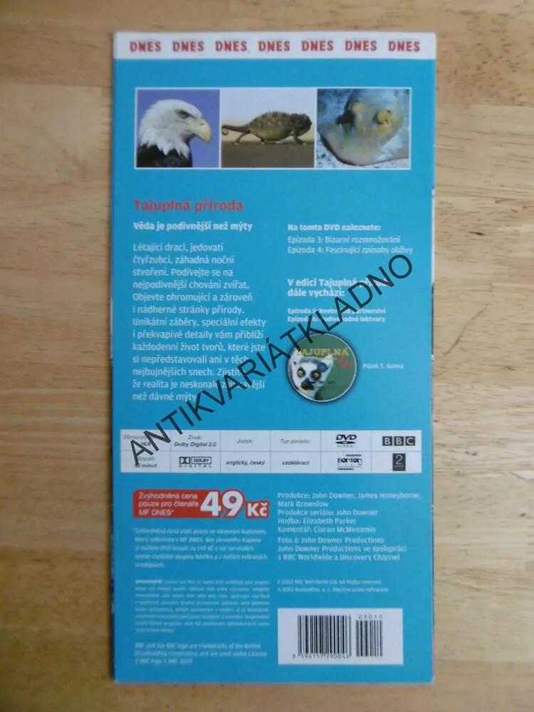 TAJUPLNÁ PŘÍRODA, 2., BBC, DVD FILM DOKUMENT