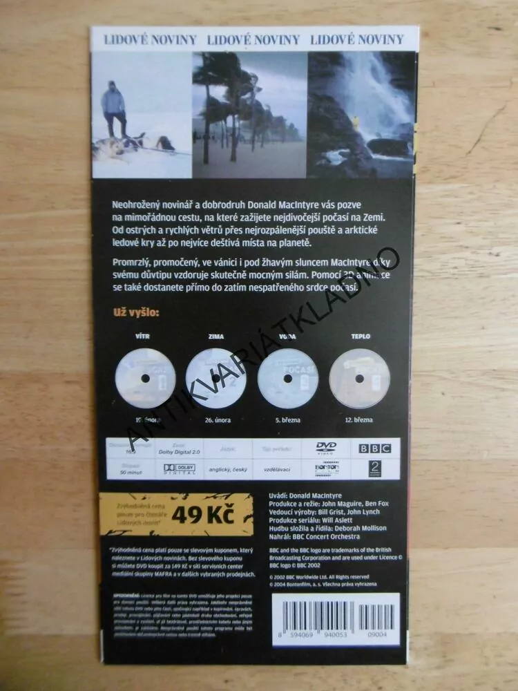 EXTRÉMNÍ ROZMARY POČASÍ,4., BBC, DVD FILM DOKUMENT