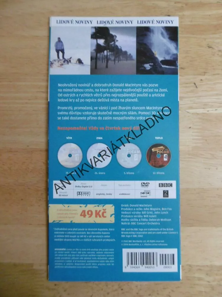 EXTRÉMNÍ ROZMARY POČASÍ,3., BBC, DVD FILM DOKUMENT