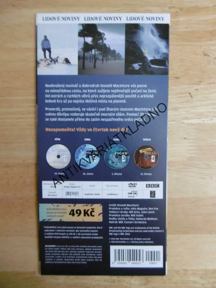 EXTRÉMNÍ ROZMARY POČASÍ,1., BBC,  DVD FILM DOKUMENT