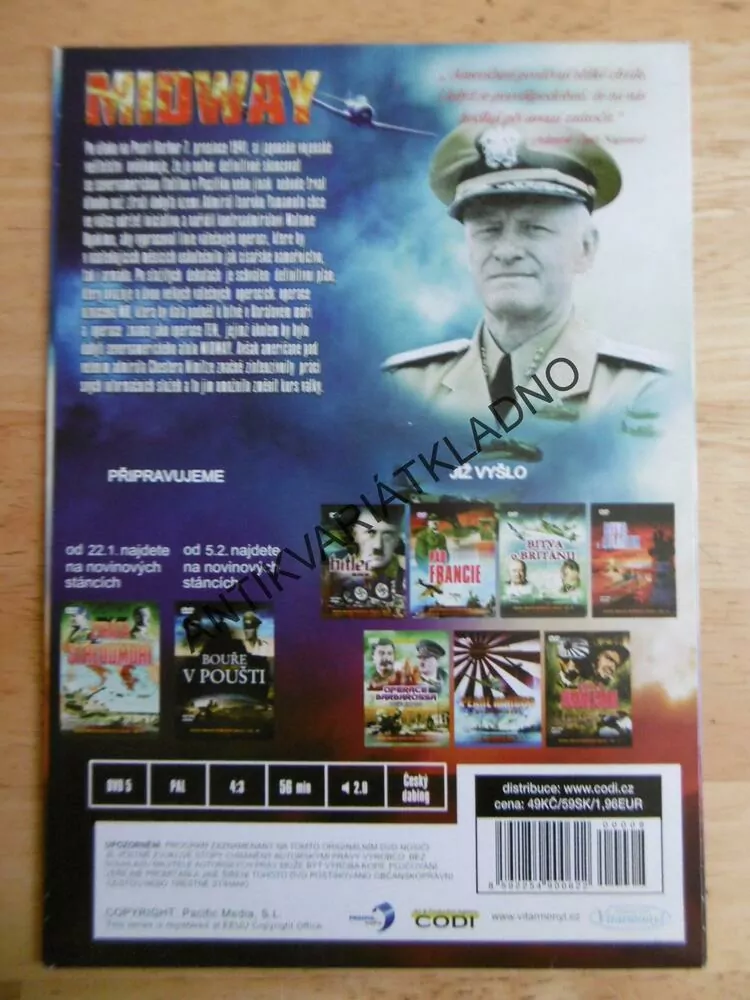 MIDWAY, JAPONSKÉ IMPERIAL.ŠÍLENSTVÍ, DVD DOKUMENT SVĚT.VÁLKA
