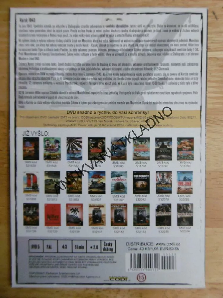 GENERÁLOVÉ VE VÁLCE, KURSK, DVD FILM DOKUMENT